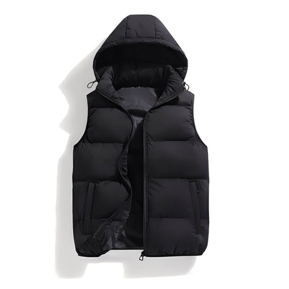 Logan – Hooded Quilted Puffer Vest for Men