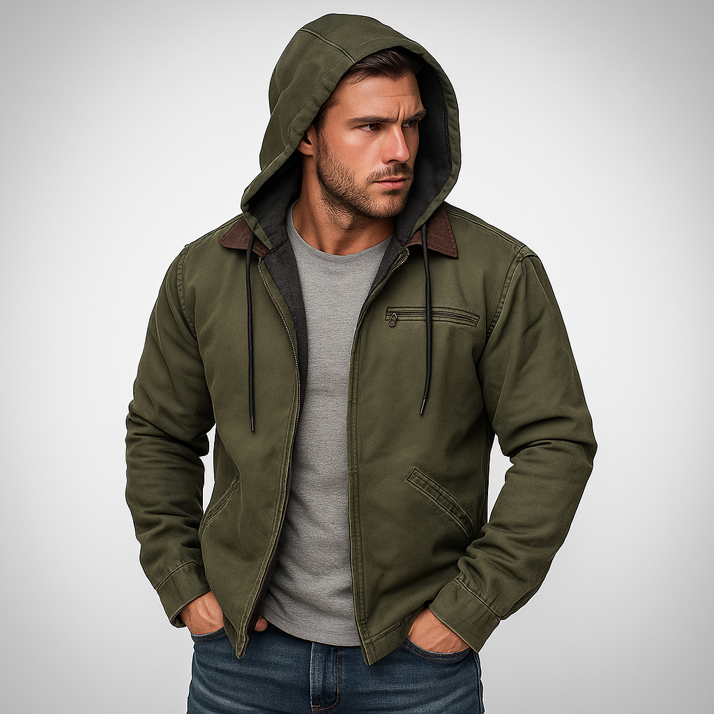 Noah – Gefütterte Freizeitjacke Herren mit Kapuze und Reißverschluss