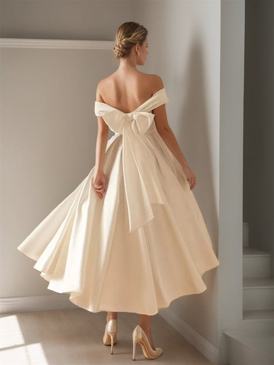 Aurelia - Damen Off-Shoulder Kleid mit A-Linien-Schnitt und Midilänge