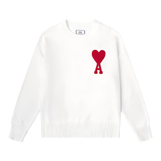 Lena - Damen baumwolle Pullover mit Herzmotiv