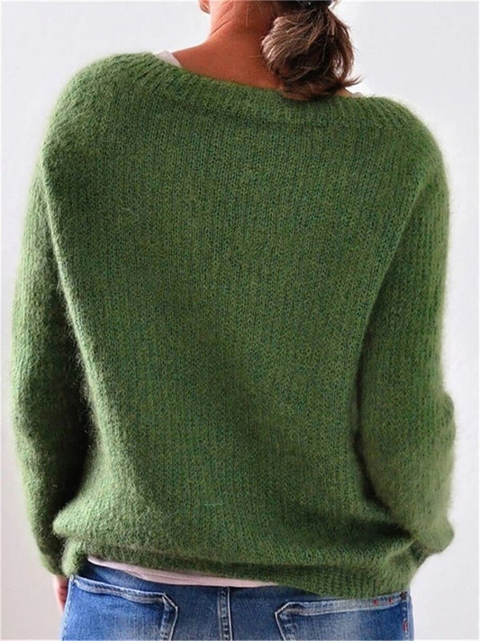 Mila – Damen Strickpullover mit Rundhalsausschnitt