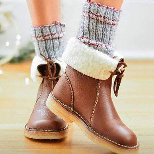 Sofia – Gefütterte Leder-Winterstiefel Damen