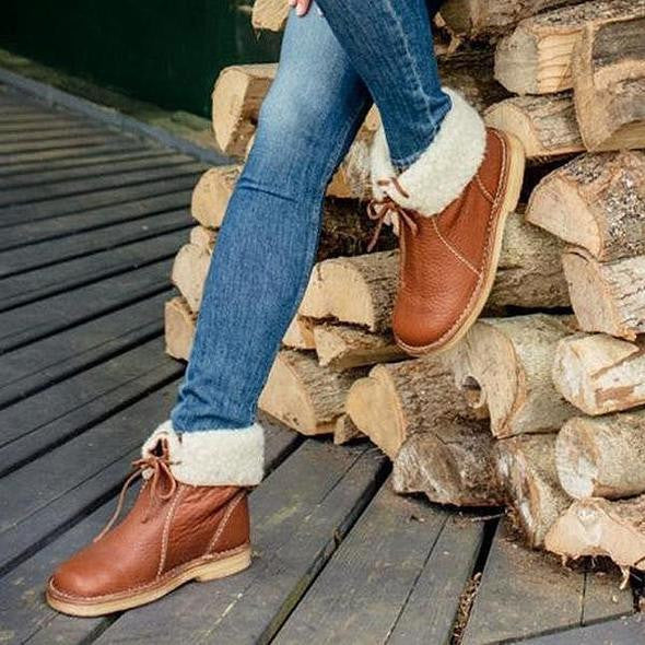 Sofia – Gefütterte Leder-Winterstiefel Damen