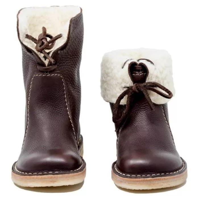 Sofia – Gefütterte Leder-Winterstiefel Damen