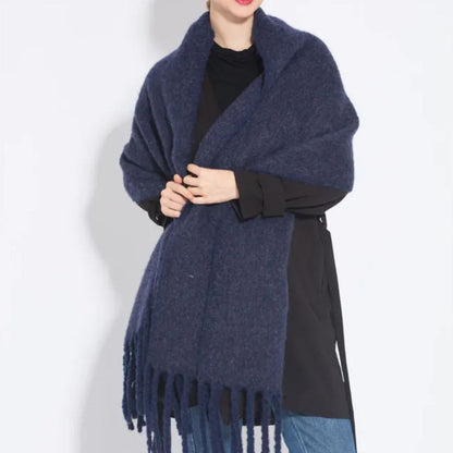 Elena – Oversize-Winterschal mit Fransen für Damen