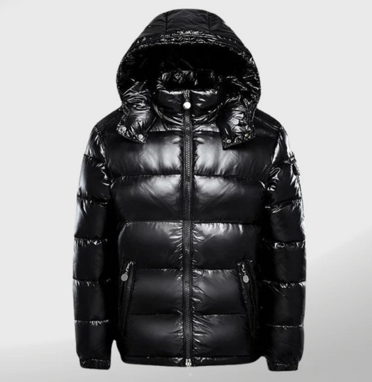 Lennard – Glänzende Steppjacke Herren mit Kapuze