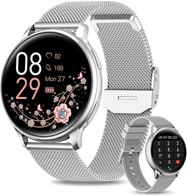 Smartwatch with Milanese Mesh Bracelet