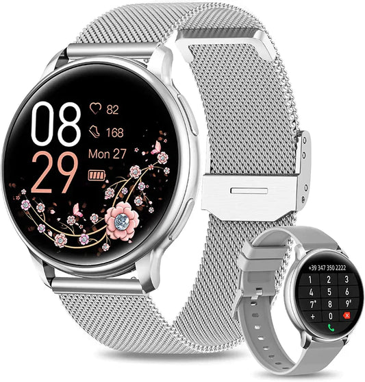 Smartwatch with Milanese Mesh Bracelet