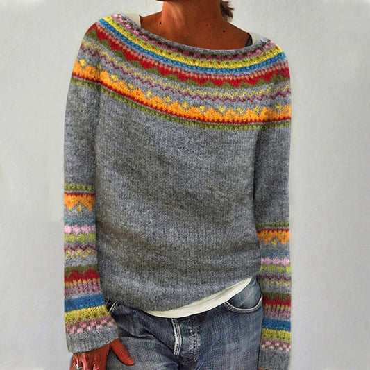 Anna – Farbverlauf Strickpullover Damen