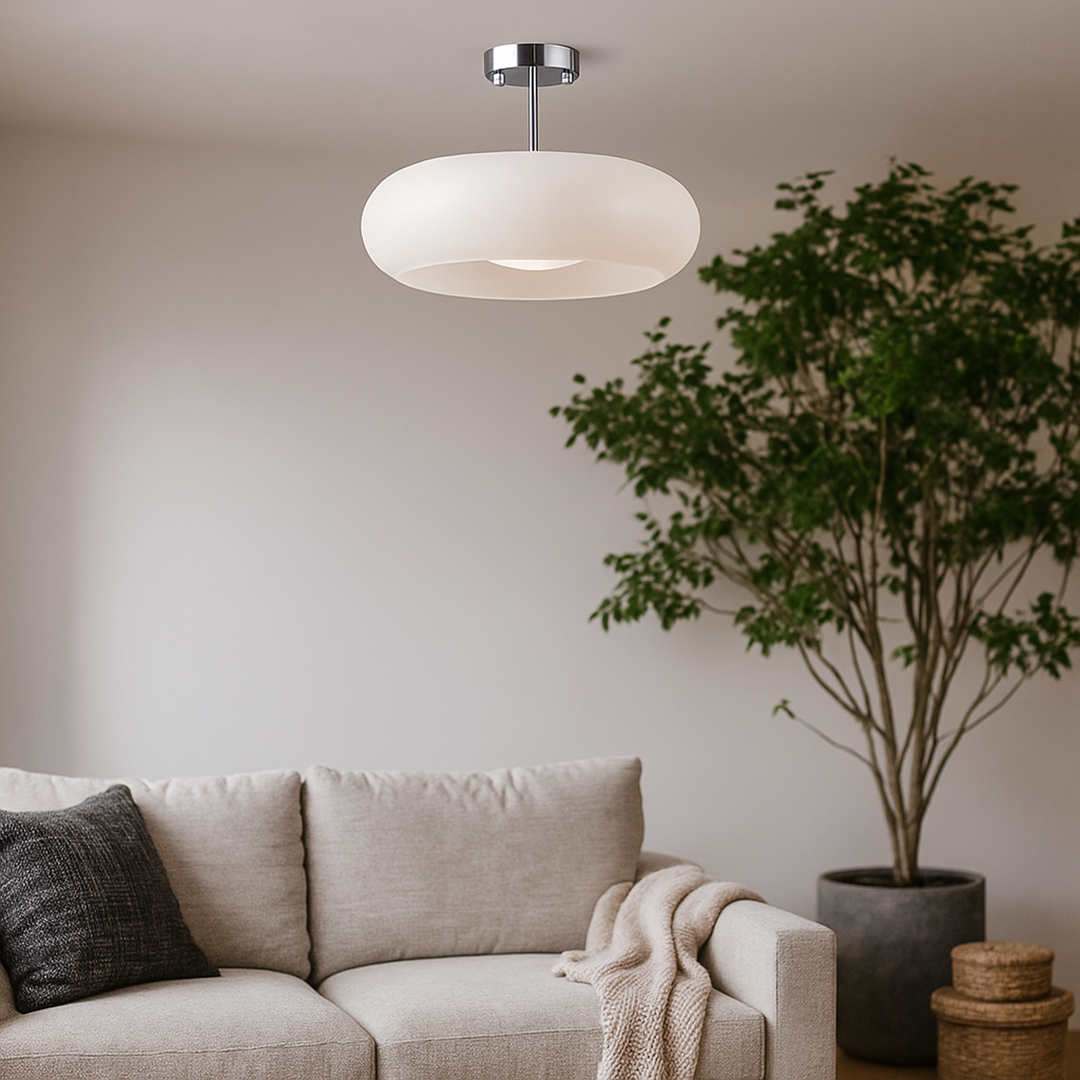 Round Glass Pendant Light | Vintage