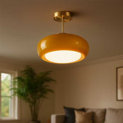 Round Glass Pendant Light | Vintage