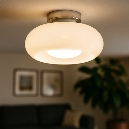 Round Glass Pendant Light | Vintage