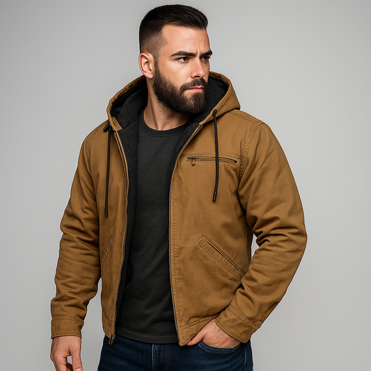 Noah – Gefütterte Freizeitjacke Herren mit Kapuze und Reißverschluss