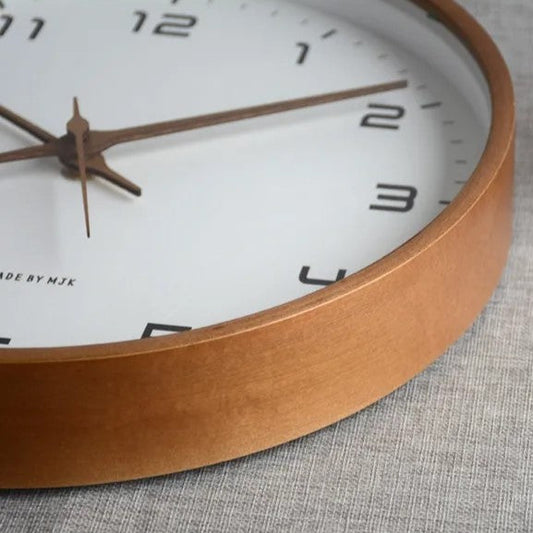 Natural Wood Silent Wall Clock