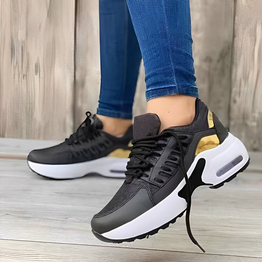 Valeria - Damen Sneaker mit dicker Sohle und atmungsaktivem Obermateria