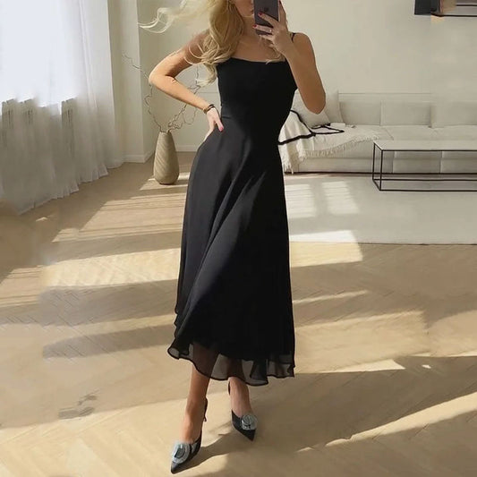 Alessia – Luftiges Midikleid mit Stretch-Oberteil