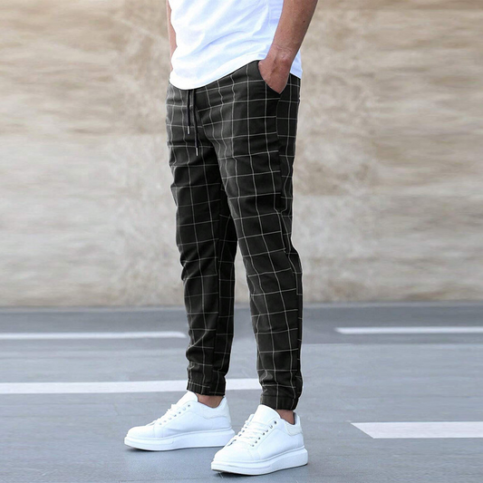 Finn – Karierte Leinenhose Herren