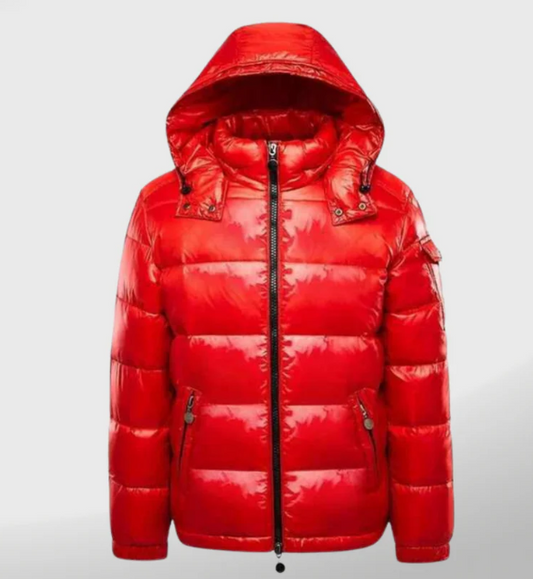 Lennard – Glänzende Steppjacke Herren mit Kapuze