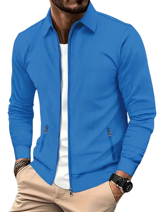 Dario – Herren Jacke mit Reißverschluss und Hemdkragen