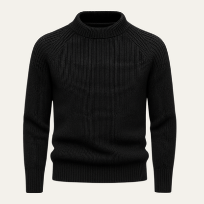 Jonas – Strukturierter Strickpullover mit Stehkragen für Herren