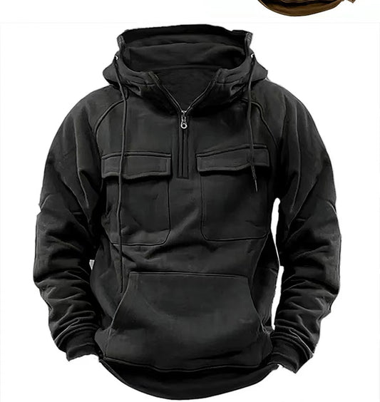 Leon - Herren Hoodie mit Brusttaschen und Kapuze