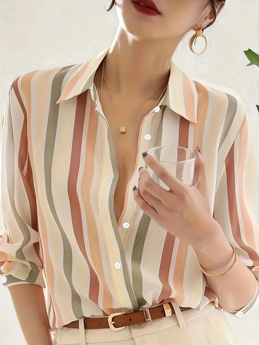 Delfina – Fließende Bluse mit Streifen