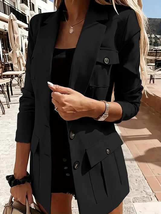 Elina - Damen Blazer mit Knöpfen und Taschenklappen