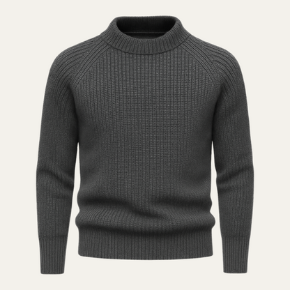 Jonas – Strukturierter Strickpullover mit Stehkragen für Herren