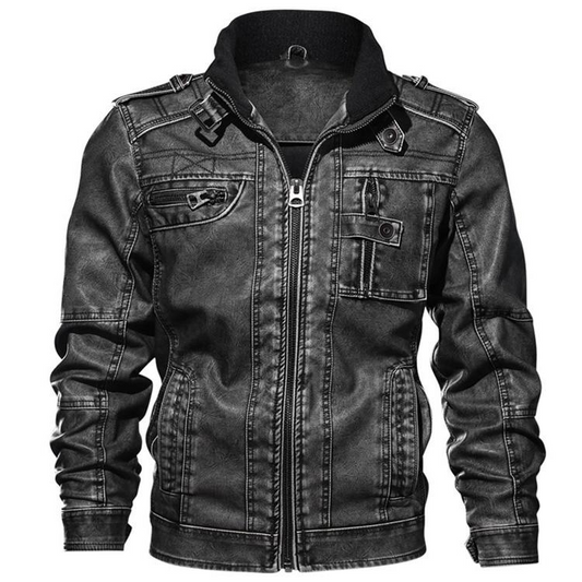 Aron - Herren Lederjacke Premium Biker Stil