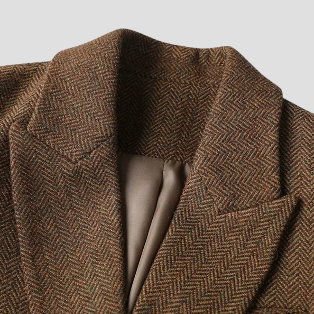 Sophie – Eleganter Tweed-Blazer mit Taillengürtel für Damen