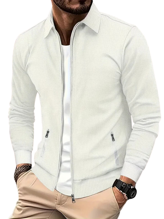 Dario – Herren Jacke mit Reißverschluss und Hemdkragen