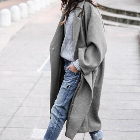 Clara - Damen Oversize Mantel Long Coat