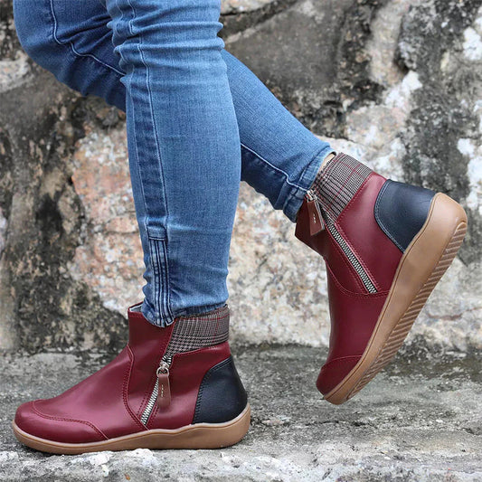Sophie - Damen Stiefelette mit seitlichem Reißverschluss
