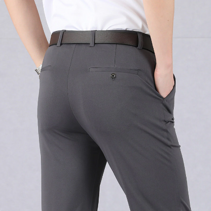 Lorenzo - Men's Slim Fit Fabric Pants for Everyday Office Wear