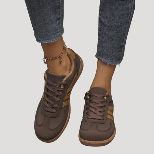 Lina - Damen Sneaker mit Kontraststreifen und Gummisohle