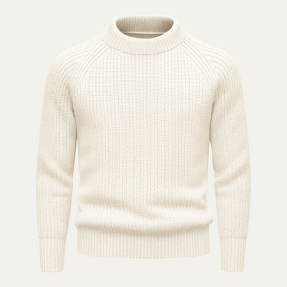 Jonas – Strukturierter Strickpullover mit Stehkragen für Herren