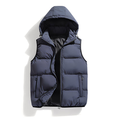 Logan – Hooded Quilted Puffer Vest for Men
