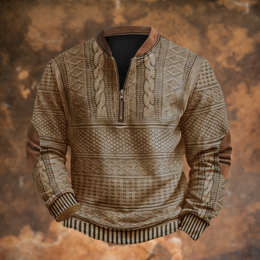 Daniel - Herren Strickpullover mit Reißverschluss