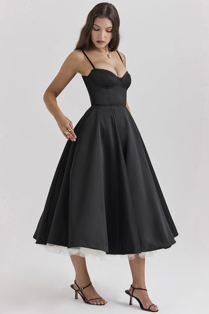 Isabelle - Vestido vaporoso de malla francesa