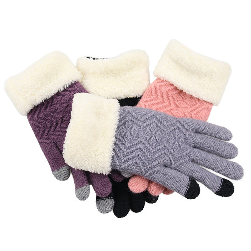 Luna – Strickhandschuhe mit Fleecefutter für Damen