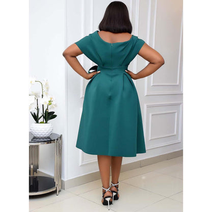 Ines | Elegante escote en V Vestido de noche slim-fit