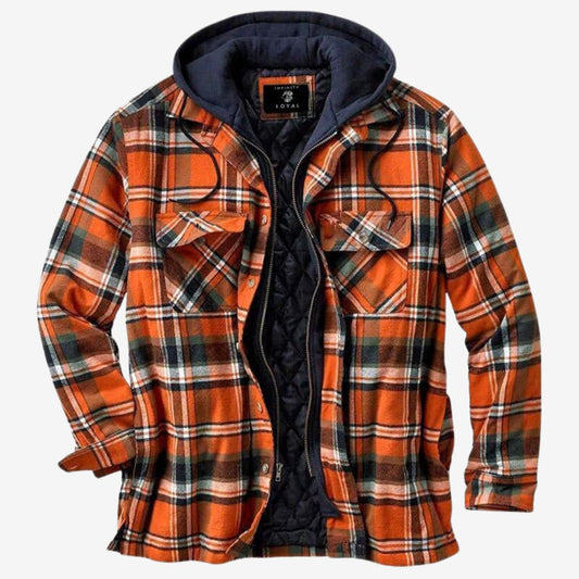 Tobias - Herren Karohemdjacke mit Kapuze