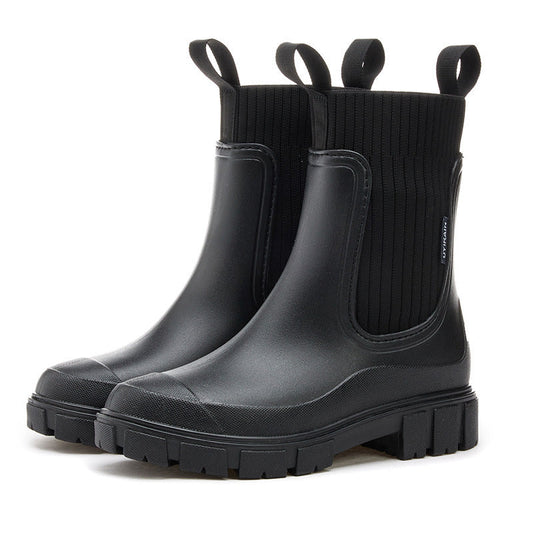 Elena - Damen Chelsea Boots mit Profilsohle und elastischem Schaft