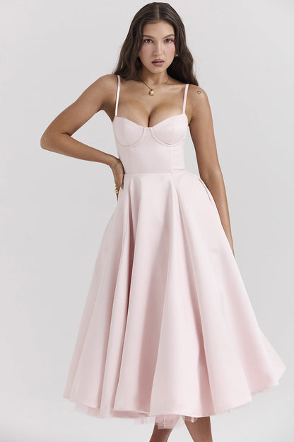 Isabelle - Vestido vaporoso de malla francesa