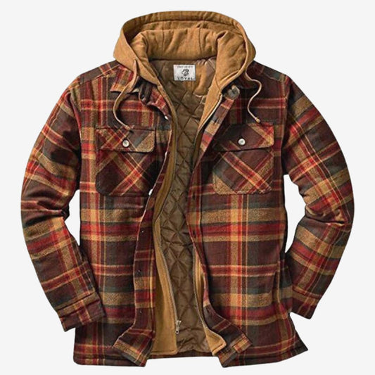 Tobias - Herren Karohemdjacke mit Kapuze