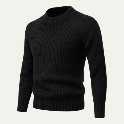 Jonas – Strukturierter Strickpullover mit Stehkragen für Herren