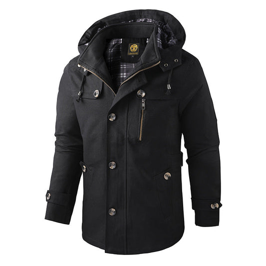 Martin - Herren Freizeitjacke mit Kapuze und Karofutter