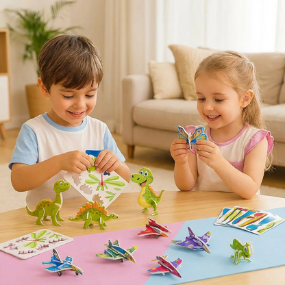 3D Cartoon Puzzle Set for Kids