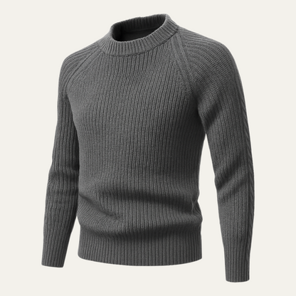 Jonas – Strukturierter Strickpullover mit Stehkragen für Herren