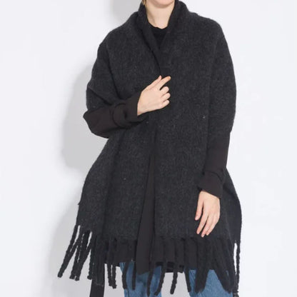 Elena – Oversize-Winterschal mit Fransen für Damen